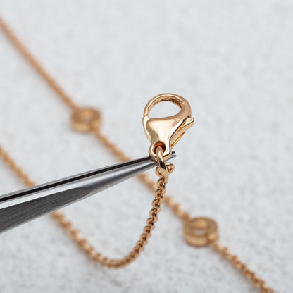 [Glow Jewelry]PARENTESI NECKLACE PINK GOLD DIAMOND
