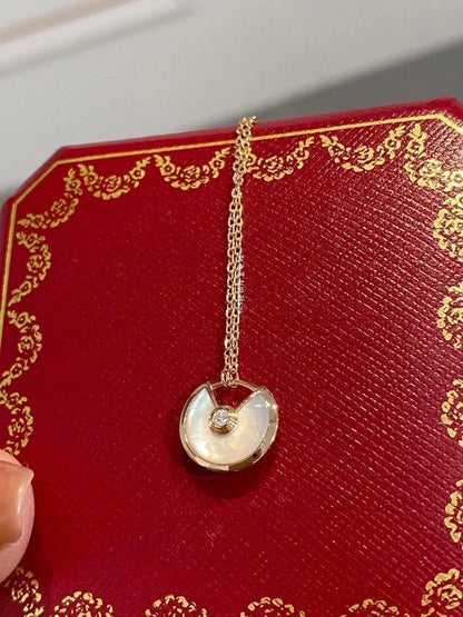 [Glow Jewelry]AMULETTE ROSE GOLD MOP NECKLACE