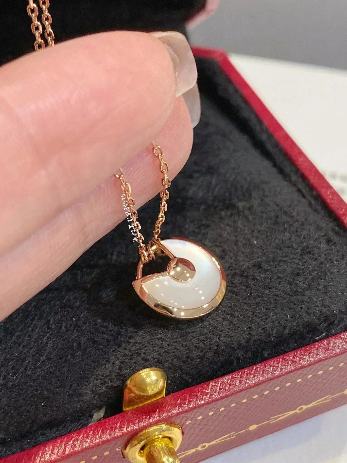 [Glow Jewelry]AMULETTE ROSE GOLD MOP NECKLACE