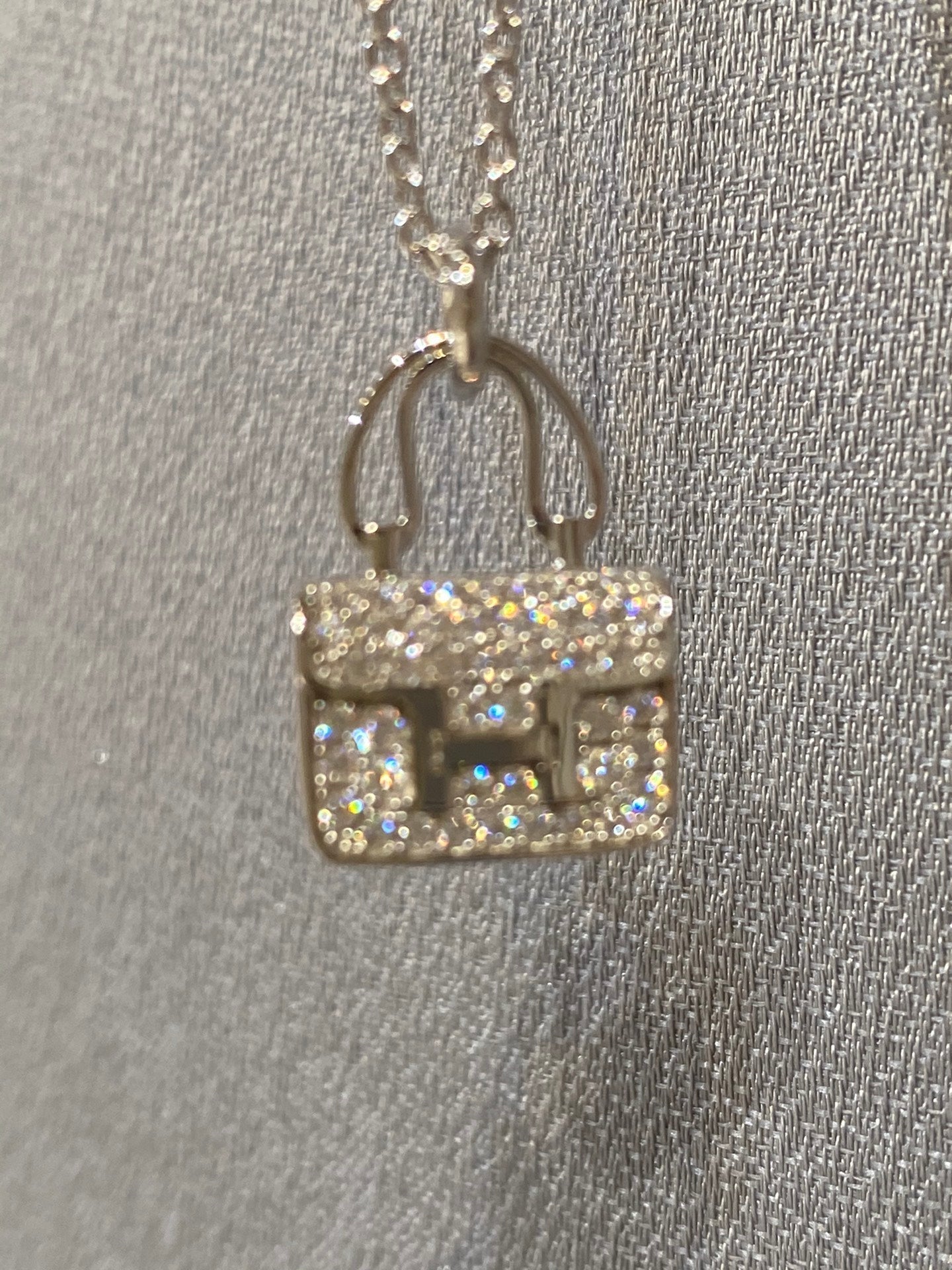 [Glow Jewelry]CONSTANCE PEDANT DIAMOND NECKLACE