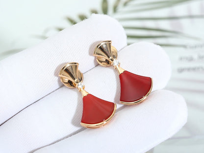 [Glow Jewelry]DREAM Carnelian PINK GOLD EARRINGS