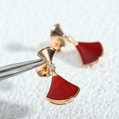 [Glow Jewelry]DREAM Carnelian PINK GOLD EARRINGS