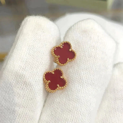 ¡®Glow Jewelry¡¯CLOVER MINI 9.5MM CARNELIAN EARRINGS