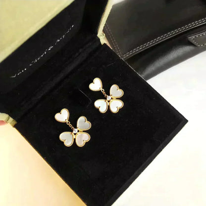 [Glow Jewelry]CLOVER SWEET WHITE MOP EARRINGS