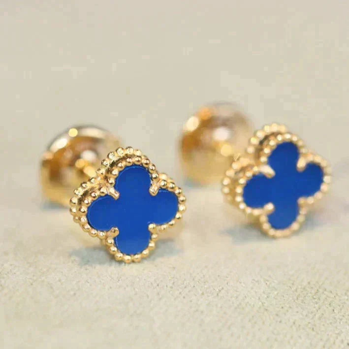 [Glow Jewelry]CLOVER MINI 9.5MM TURQUOISE EARRINGS