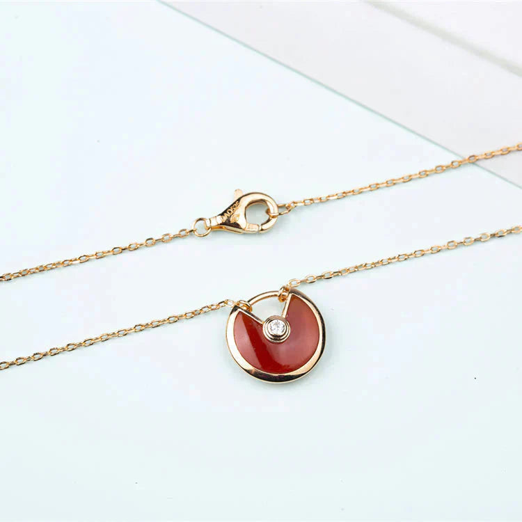 ¡®Glow Jewelry¡¯AMULETTE GOLD CARNELIAN ONYX NECKLACE