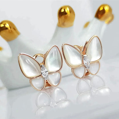 [Glow Jewelry]BUTTERFLY MOP DIAMOND EARRINGS