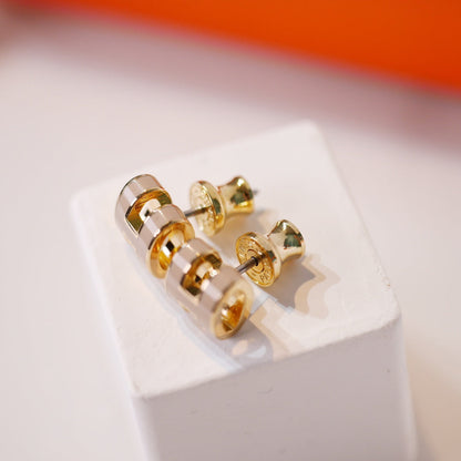 ¡®Glow Jewelry¡¯MINI POP H GOLD EARRINGS GREY
