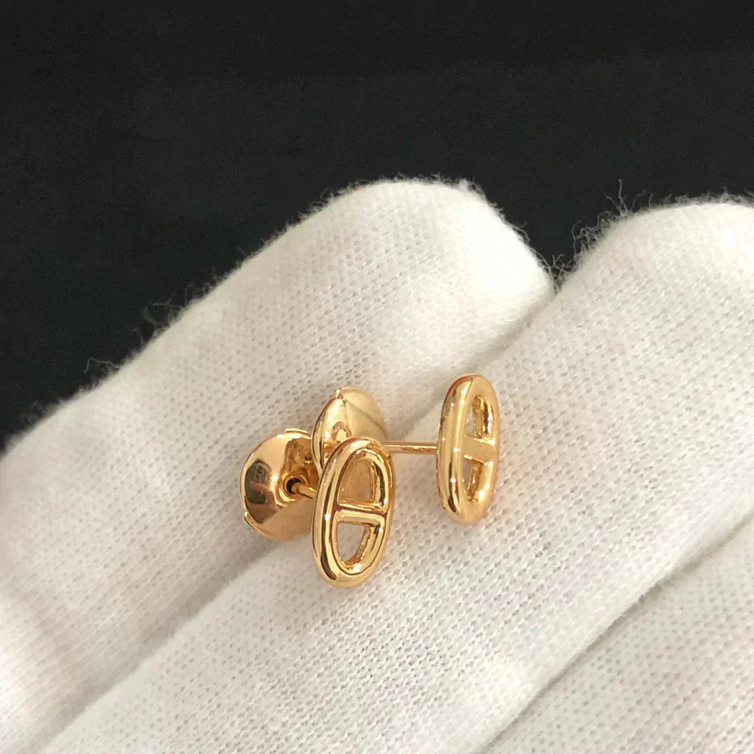 ¡®Glow Jewelry¡¯CHAINE SMALL EARRINGS GOLD AND SILVER