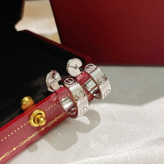 ¡®Glow Jewelry¡¯LOVE EARRINGS 5.7MM 2 DIAMONDS