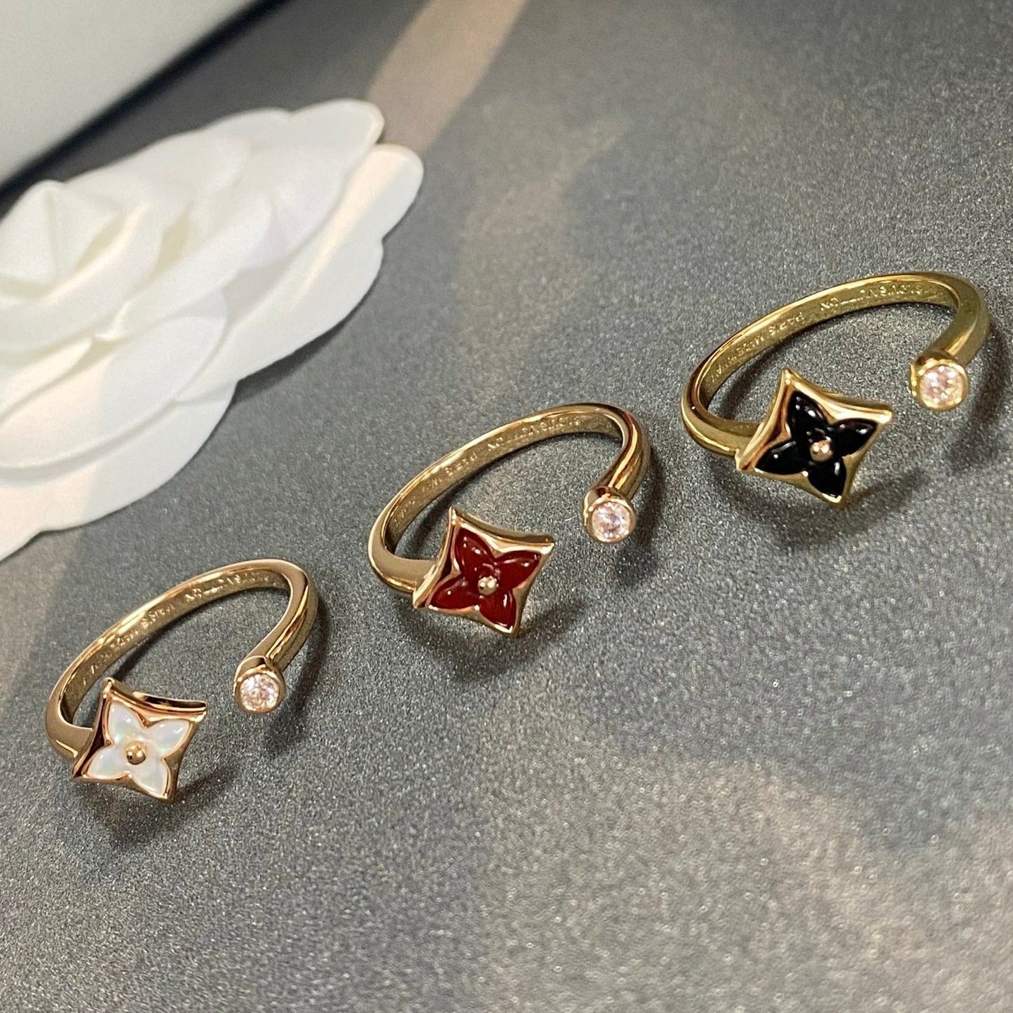 [Glow Jewelry]STAR 1 DIAMOND OPEN RING