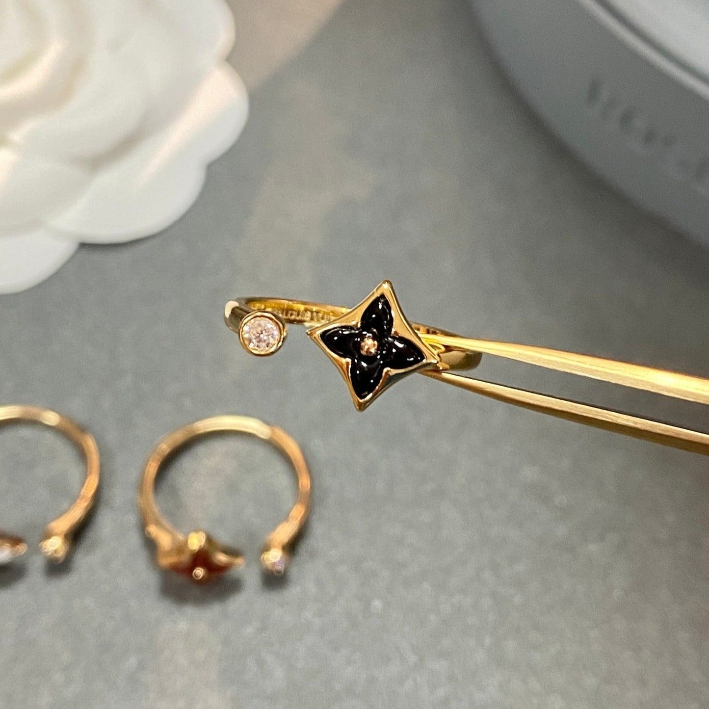 [Glow Jewelry]STAR 1 DIAMOND OPEN RING