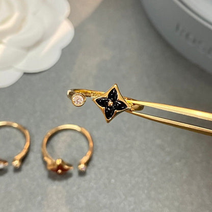 [Glow Jewelry]STAR 1 DIAMOND OPEN RING