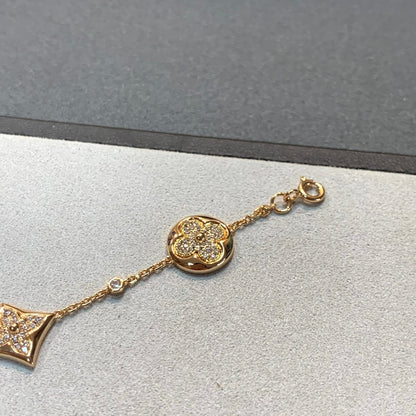 ¡®Glow Jewelry¡¯STAR AND SUN 4 MOTIFS GOLD DIAMONDS BRACELET