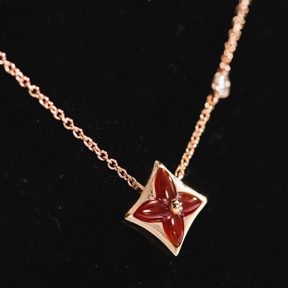 ¡®Glow Jewelry¡¯STAR NECKLACE PINK GOLD 1 DIAMOND