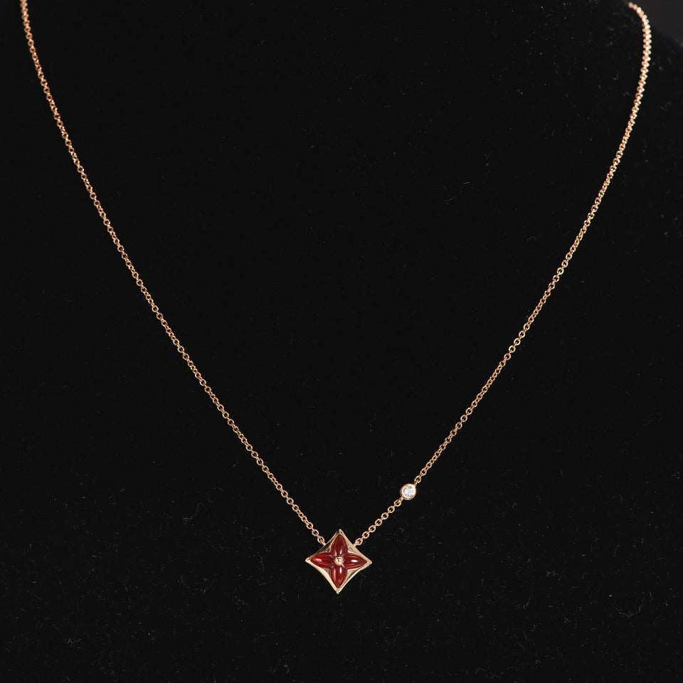 ¡®Glow Jewelry¡¯STAR NECKLACE PINK GOLD 1 DIAMOND