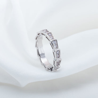 [Glow Jewelry]SERPENTI RING SILVER DIAMOND PAVED 3MM