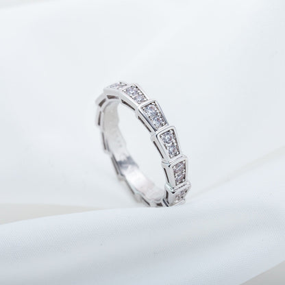[Glow Jewelry]SERPENTI RING SILVER DIAMOND PAVED 3MM