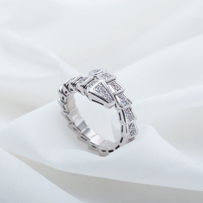 [Glow Jewelry]SERPENTI RING SILVER DIAMOND PAVED 4MM