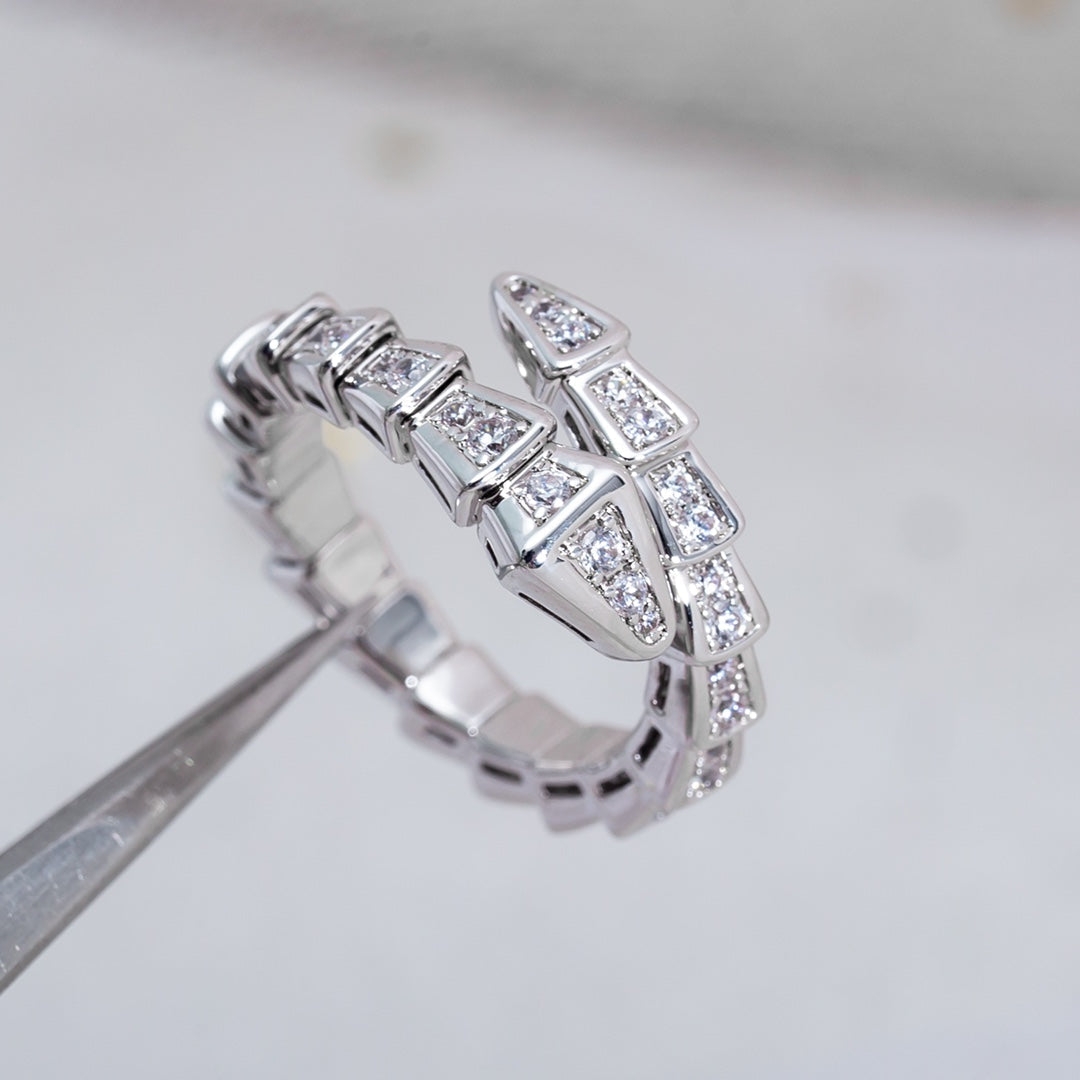 [Glow Jewelry]SERPENTI RING SILVER DIAMOND PAVED 4MM