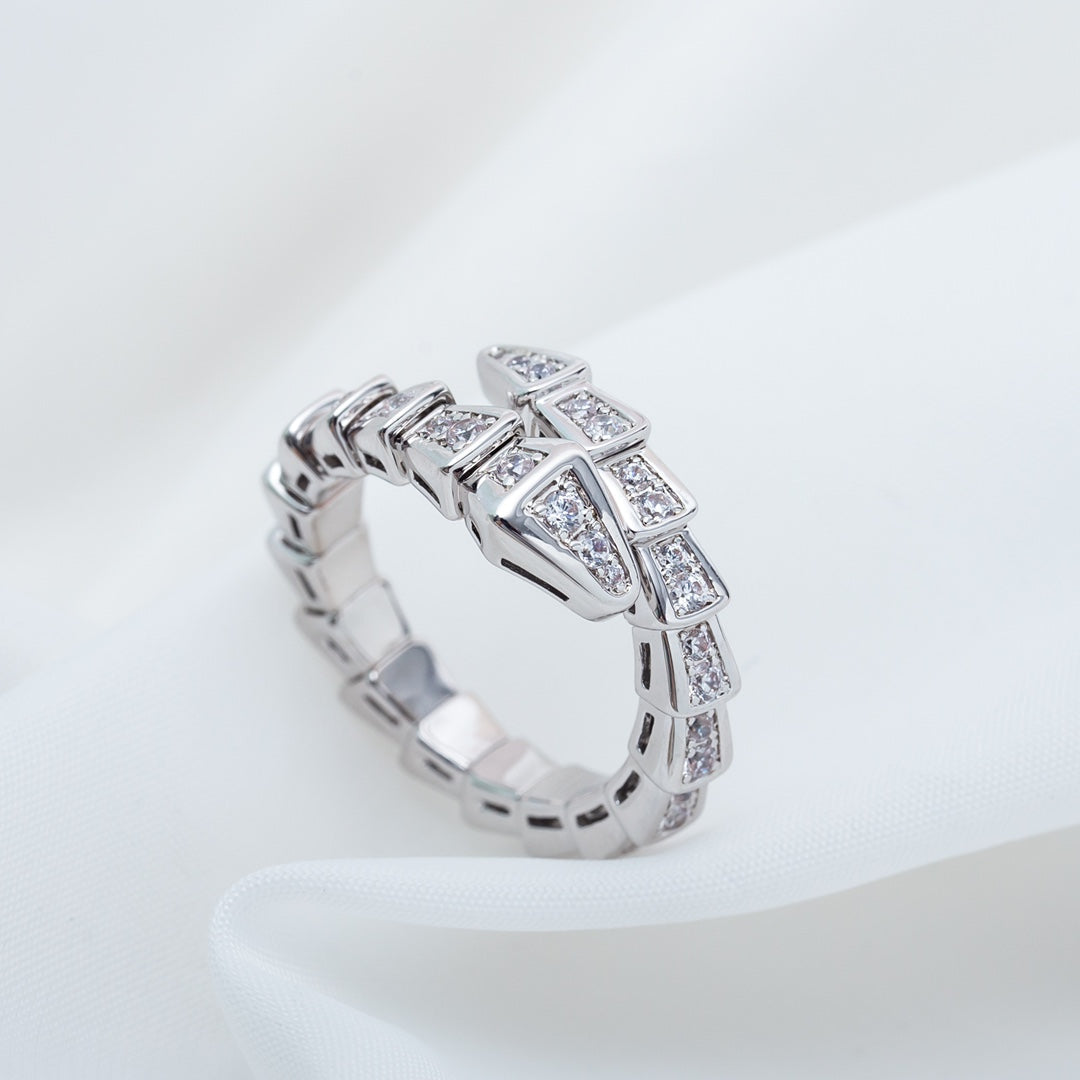 [Glow Jewelry]SERPENTI RING SILVER DIAMOND PAVED 4MM