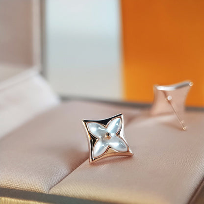 [Glow Jewelry]STAR MOP PINK GOLD EARRINGS