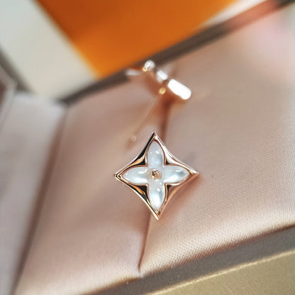 [Glow Jewelry]STAR MOP PINK GOLD EARRINGS