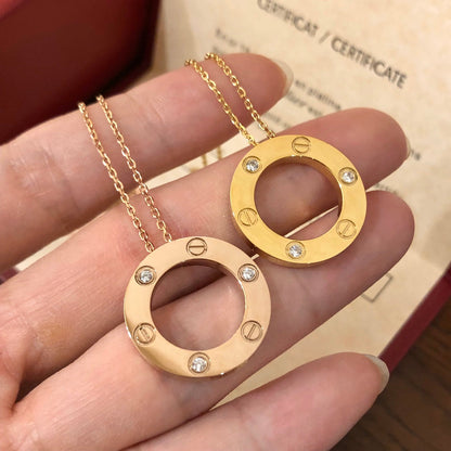[Glow Jewelry]LOVE NECKLACE 16MM 3 DIAMONDS
