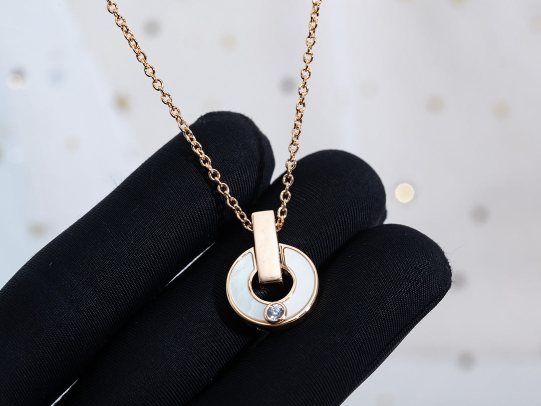 [Glow Jewelry]GARI NECKLACE PINK GOLD MOP