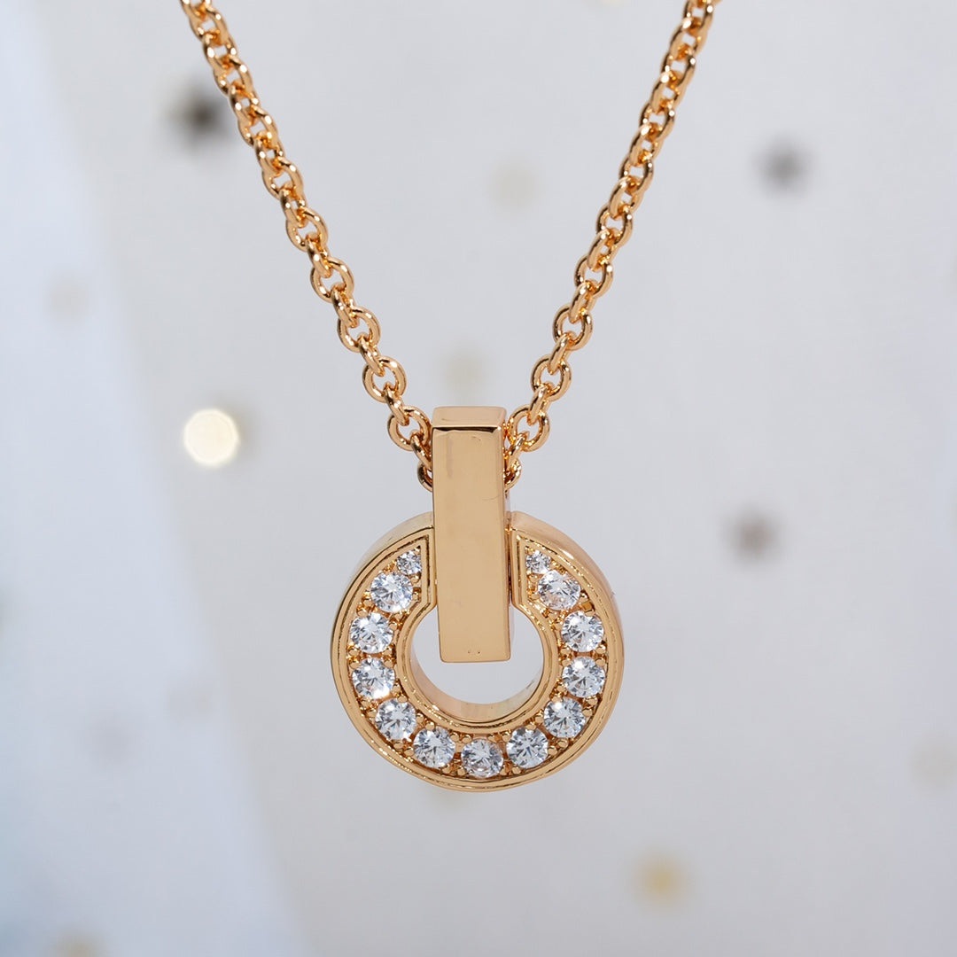 [Glow Jewelry]GARI NECKLACE PINK GOLD DIAMOND