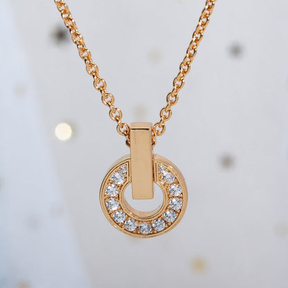 [Glow Jewelry]GARI NECKLACE PINK GOLD DIAMOND