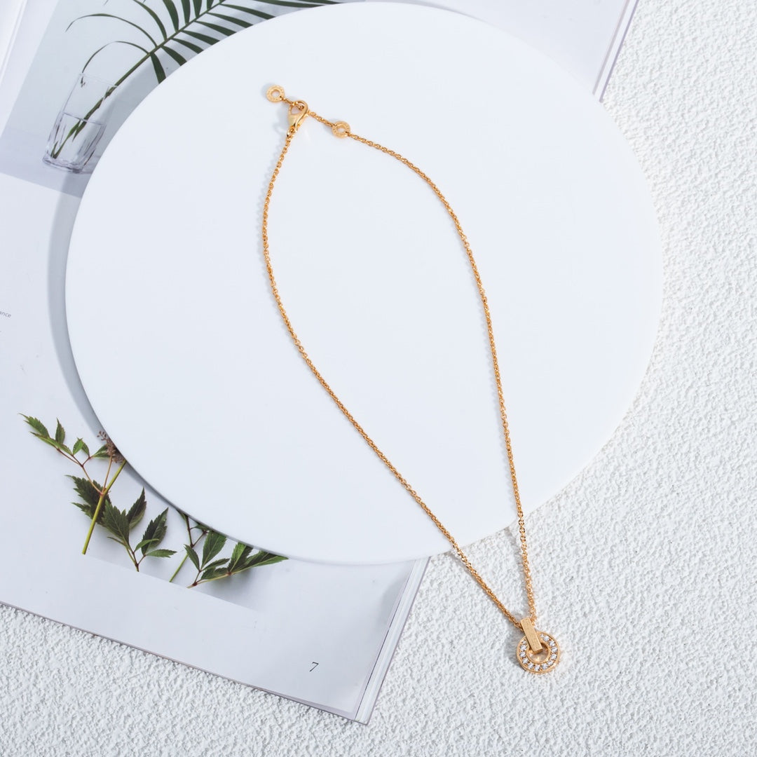 [Glow Jewelry]GARI NECKLACE PINK GOLD DIAMOND