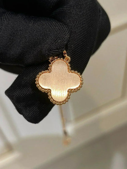 Glow Jewelry 『CLOVER 15MM DIAMOND RHODONITE NECKLACE』