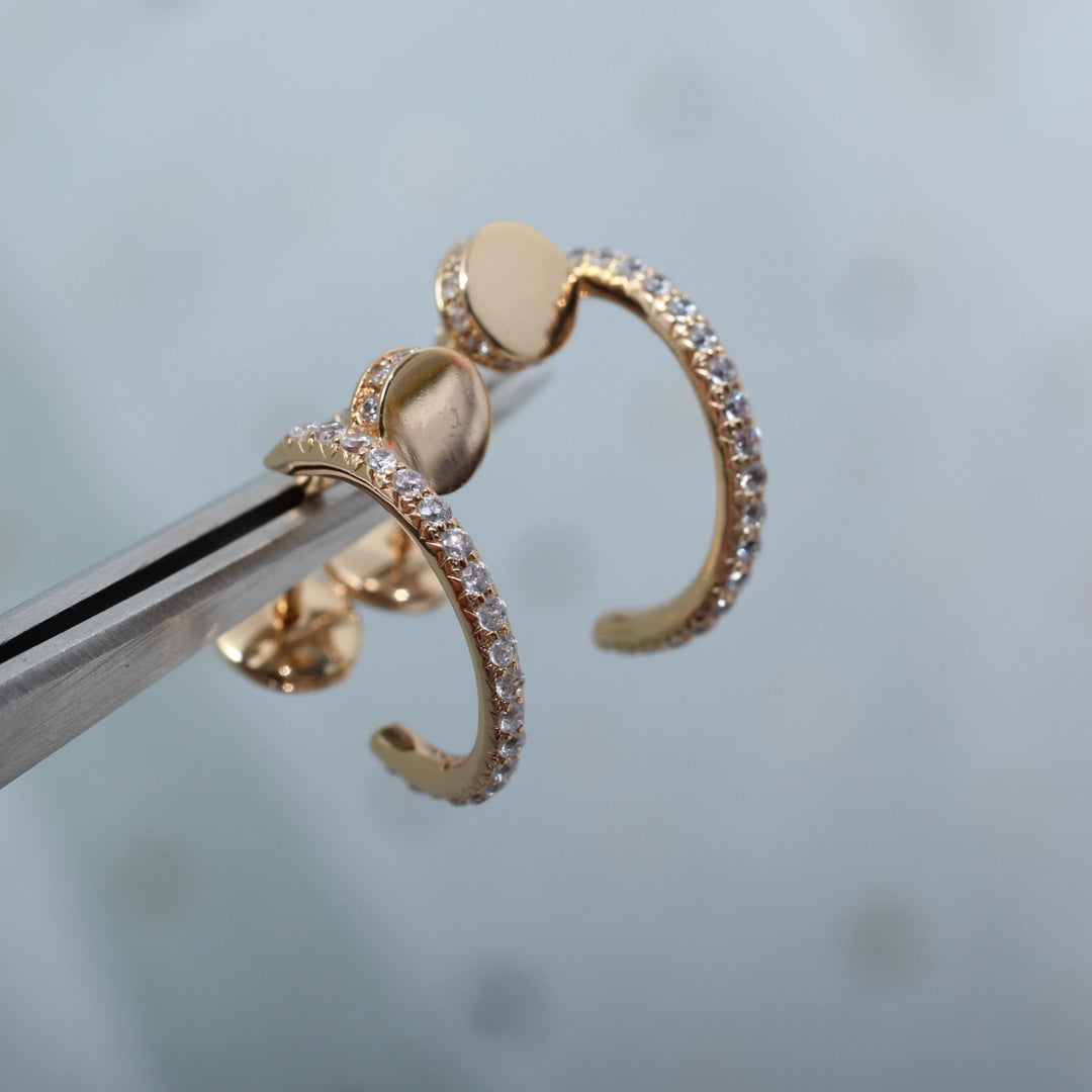 [Glow Jewelry]JUSTE EARRINGS 12.75MM PINK GOLD DIAMOND