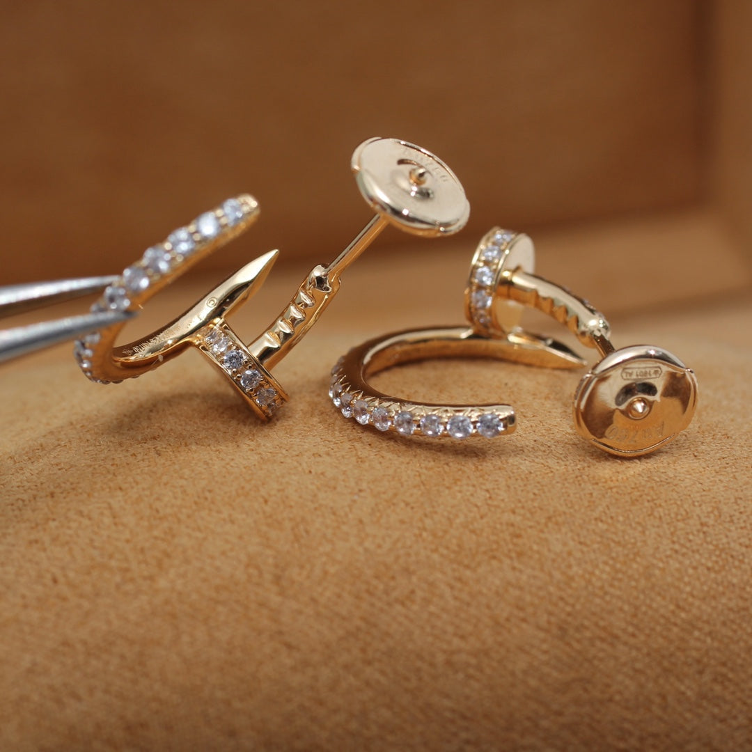 [Glow Jewelry]JUSTE EARRINGS 12.75MM PINK GOLD DIAMOND