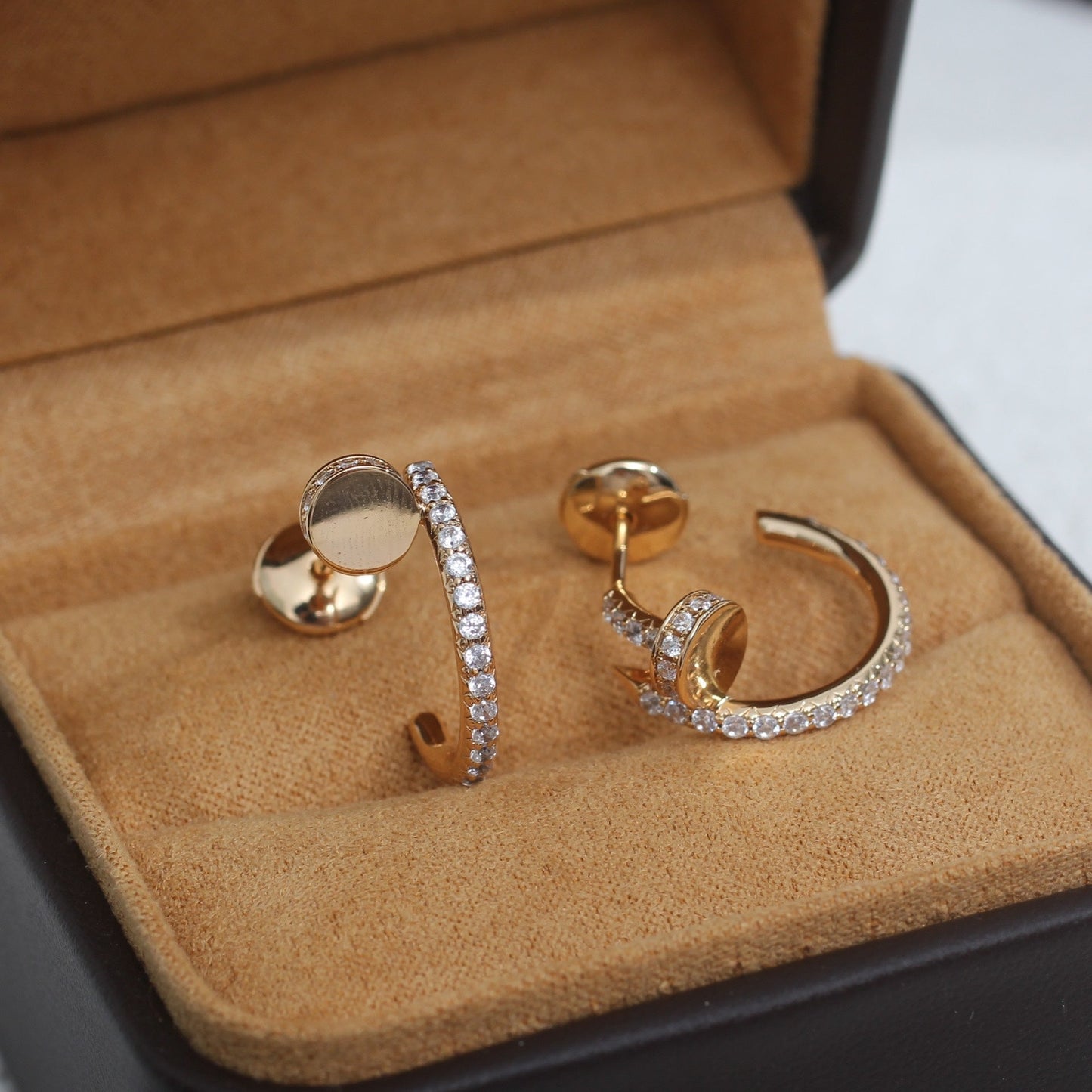 [Glow Jewelry]JUSTE EARRINGS 12.75MM PINK GOLD DIAMOND