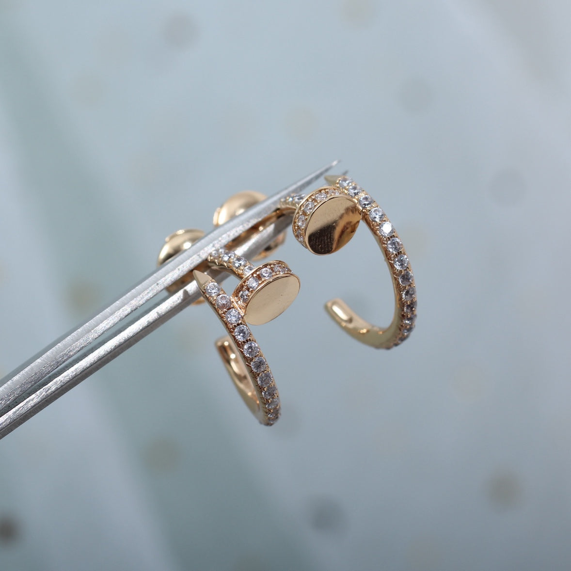 ¡®Glow Jewelry¡¯JUSTE EARRINGS 12.75MM PINK GOLD DIAMOND