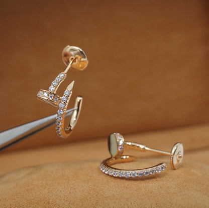 ¡®Glow Jewelry¡¯JUSTE EARRINGS 12.75MM PINK GOLD DIAMOND