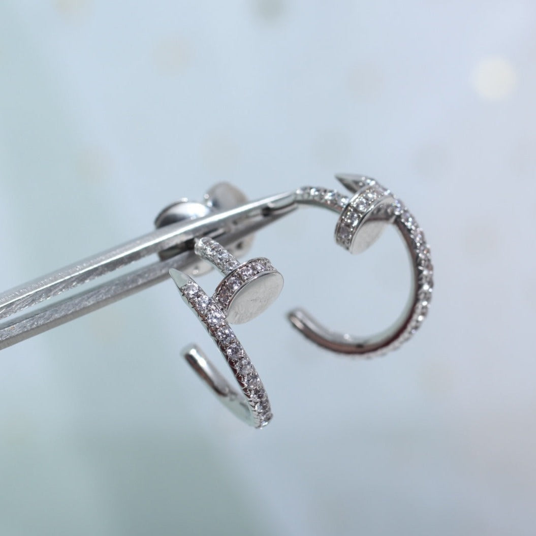 ¡®Glow Jewelry¡¯JUSTE EARRINGS 12.75MM SILVER DIAMOND