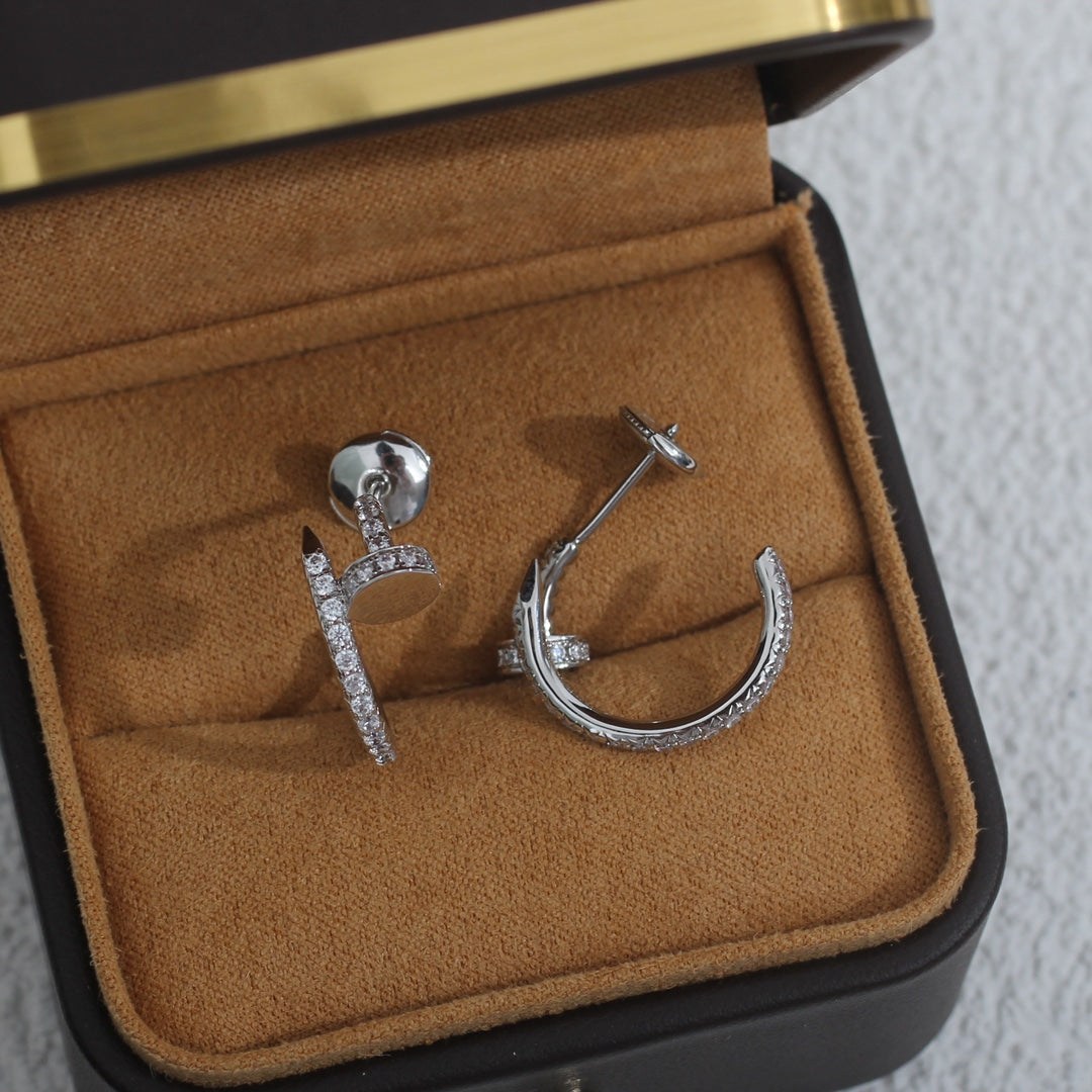¡®Glow Jewelry¡¯JUSTE EARRINGS 12.75MM SILVER DIAMOND