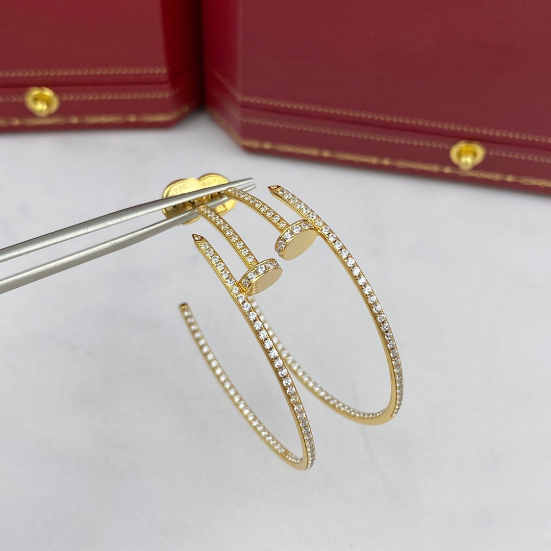 [Glow Jewelry]JUSTE EARRINGS FULL DIAMONDS 1.8MM