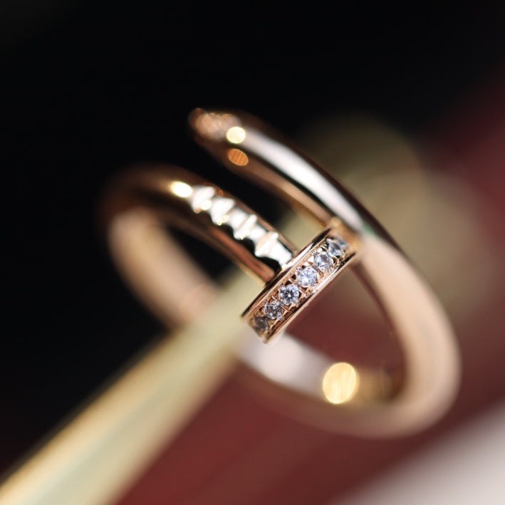 [Glow Jewelry]JUSTE RING 2.65MM PINK GOLD DIAMOND