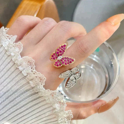 [Glow Jewelry]TWIN BUTTERFLY DIAMOND RING