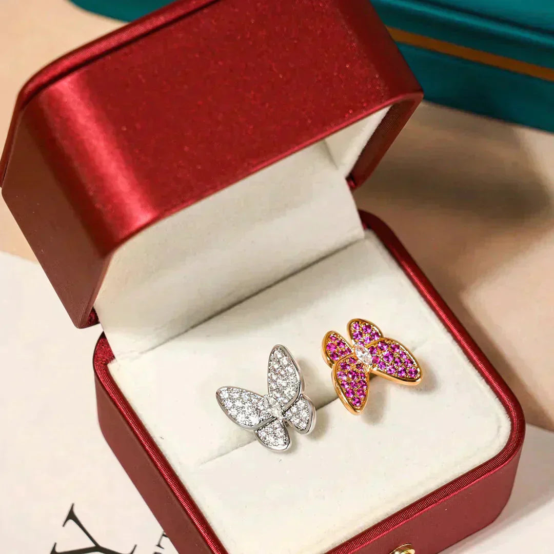 [Glow Jewelry]TWIN BUTTERFLY DIAMOND RING