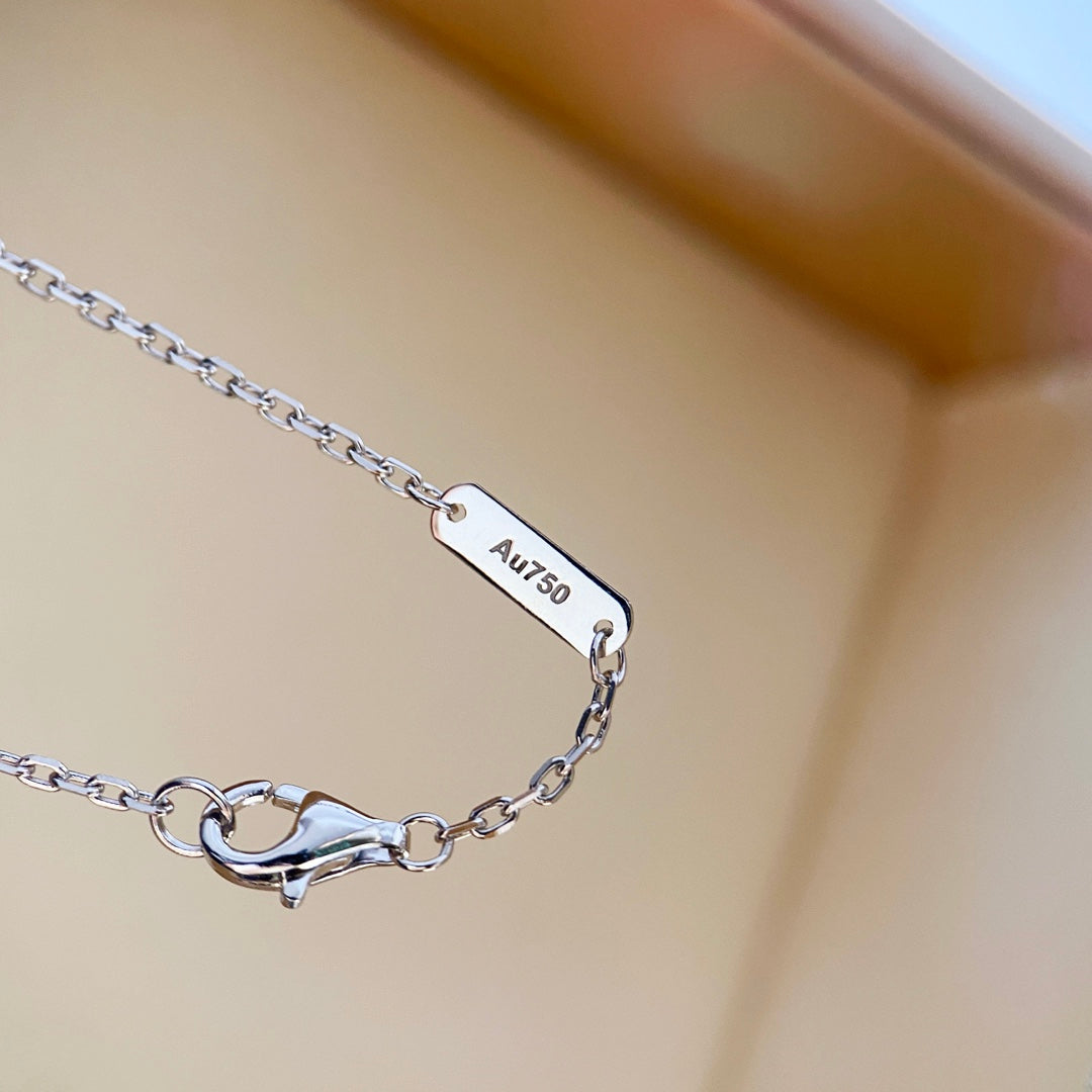 [Glow Jewelry]CLOVER DIAMOND NECKLACE SILVER