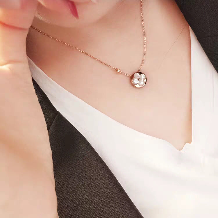 [Glow Jewelry]SUN MOP GOLD 1 DIAMOND NECKLACE