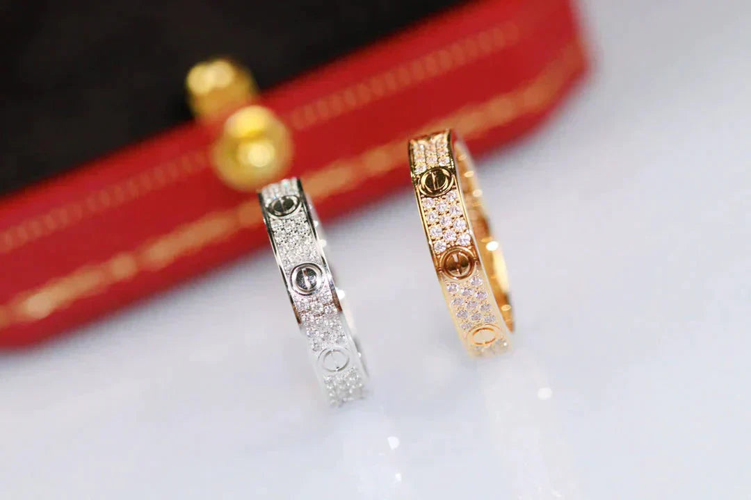 [Glow Jewelry]LOVE RING 3.6MM DIAMOND PAVED
