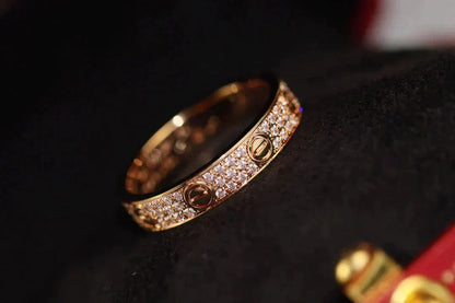 [Glow Jewelry]LOVE RING 3.6MM DIAMOND PAVED