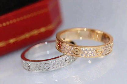 [Glow Jewelry]LOVE RING 3.6MM DIAMOND PAVED