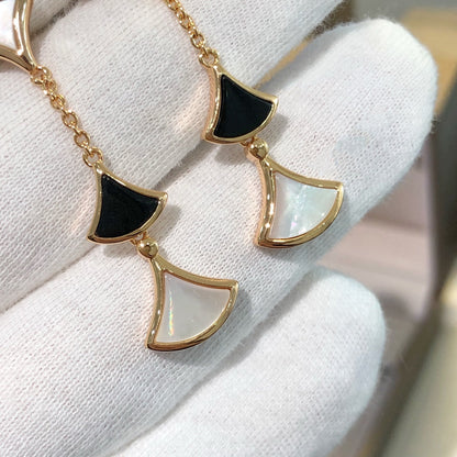 [Glow Jewelry]DREAM EARRINGS 3 MOTIFS ONYX MOP PINK GOLD